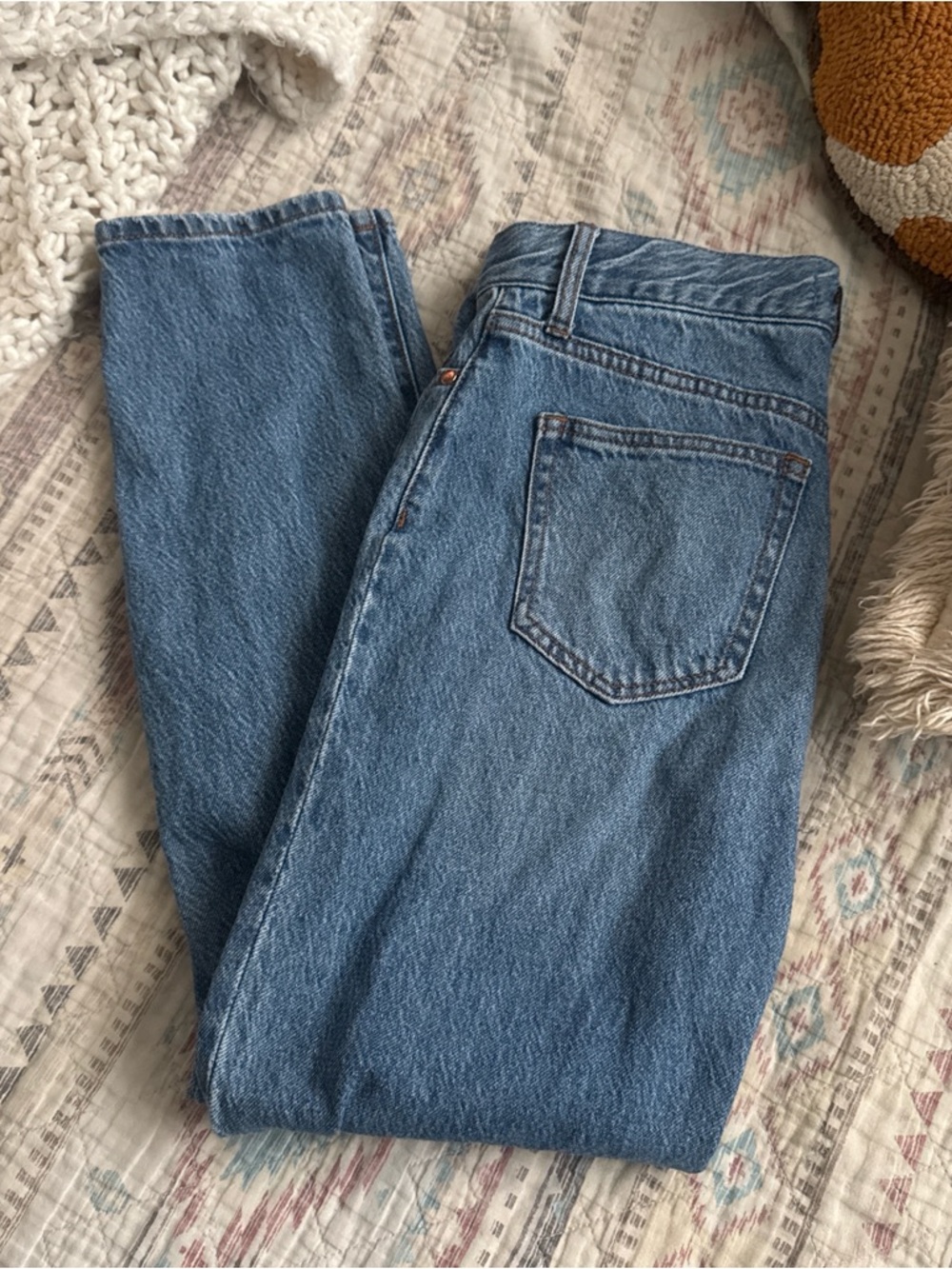 Classic High-Rise Blue Denim Jeans